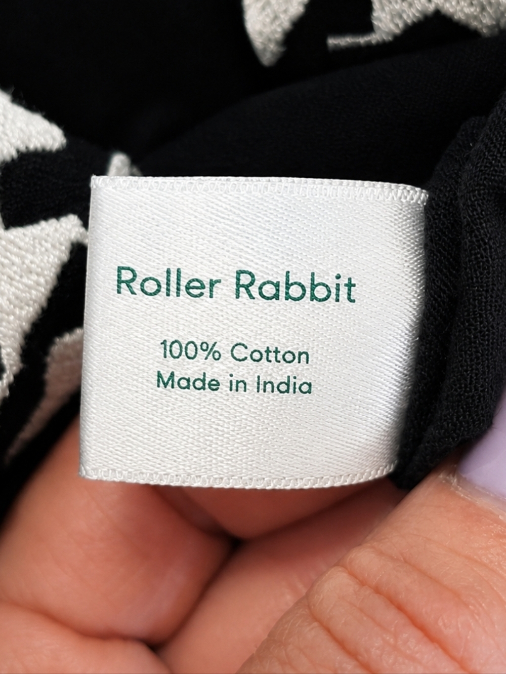Roller Rabbit Pamela Embroidered Mini Dress Black White Cotton Resort Boho L - Picture 8 of 13